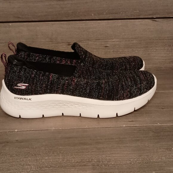 Sketchers Go Walk Women Slip On Sneakers Size 7.5 Black Multi Colored - Picture 2 of 16